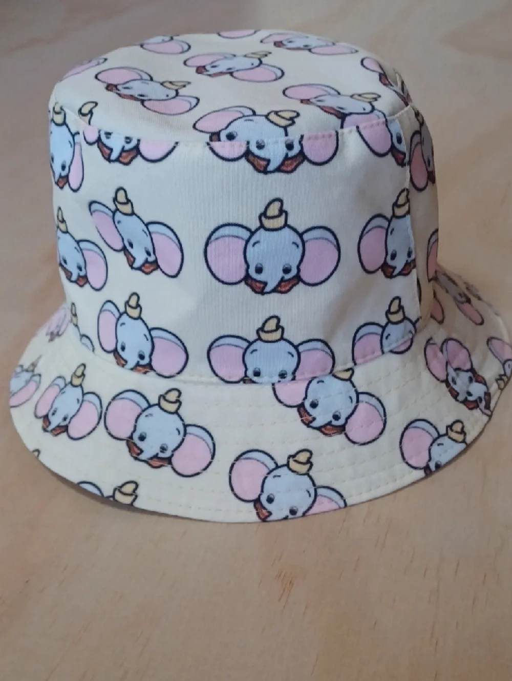 Dumbo Fabric Bucket Hat Yellow Pink Kawaii Pastel